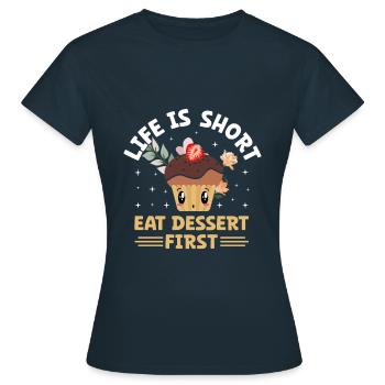 Backen Bäckerei Konditorei Konditor Bäcker Konditorei - Frauen T-Shirt - Navy - Vorne - AI Model Female 172 dark (172cm)