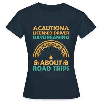 Permis de conduire passé Nouveau permis de conduire S - T-shirt Femme - marine - Devant - AI Model Female 172 dark (172cm)