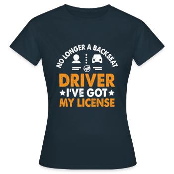 Permis de conduire passé Nouveau permis de conduire S - T-shirt Femme - marine - Devant - AI Model Female 172 dark (172cm)