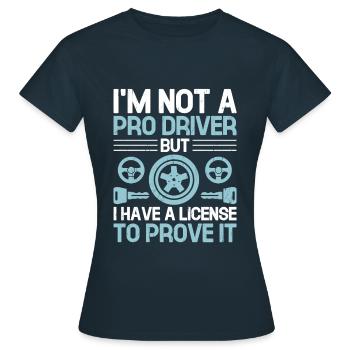 Permis de conduire passé Nouveau permis de conduire S - T-shirt Femme - marine - Devant - AI Model Female 172 dark (172cm)