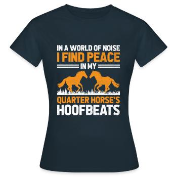 American Quarter Horse Equestrian Horse Lover Hors - T-shirt Femme - marine - Devant - AI Model Female 172 dark (172cm)