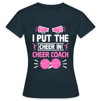 Cheerleading Coach Cheer Coach Cheerleader Cheer T - Frauen T-Shirt - Navy - Vorne - AI Model Female 172 dark (172cm)