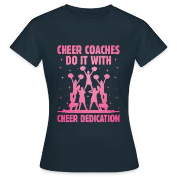 Cheerleading Coach Cheer Coach Cheerleader Cheer T - Frauen T-Shirt - Navy - Vorne - AI Model Female 172 dark (172cm)