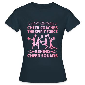 Cheerleading Coach Cheer Coach Cheerleader Cheer T - Frauen T-Shirt - Navy - Vorne - AI Model Female 172 dark (172cm)