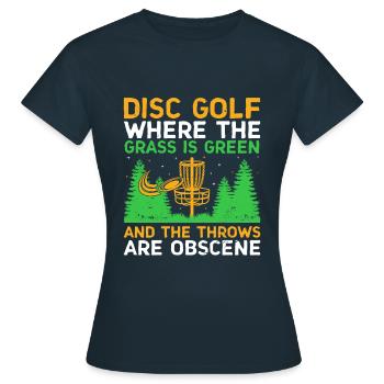 Disc Golf Player Disc Golfer Frisbee Player Par Pu - T-shirt Femme - marine - Devant - AI Model Female 172 dark (172cm)