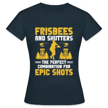 Disc Golf Player Disc Golfer Frisbee Player Par Pu - Frauen T-Shirt - Navy - Vorne - AI Model Female 172 dark (172cm)
