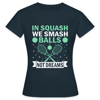 Squashspieler Squash-Tennisspieler Raquetball-Spor - Frauen T-Shirt - Navy - Vorne - AI Model Female 172 dark (172cm)