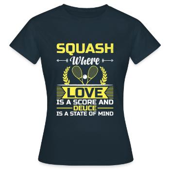 Squashspieler Squash-Tennisspieler Raquetball-Spor - Frauen T-Shirt - Navy - Vorne - AI Model Female 172 dark (172cm)