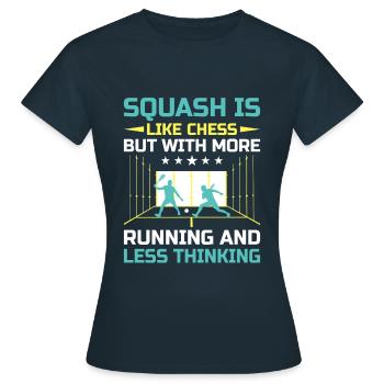 Squashspieler Squash-Tennisspieler Raquetball-Spor - Frauen T-Shirt - Navy - Vorne - AI Model Female 172 dark (172cm)