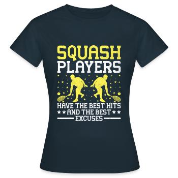 Squashspieler Squash-Tennisspieler Raquetball-Spor - Frauen T-Shirt - Navy - Vorne - AI Model Female 172 dark (172cm)