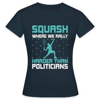 Joueur de squash Joueur de squash Joueur de tennis Raquetball Spor - T-shirt Femme - marine - Devant - AI Model Female 172 dark (172cm)