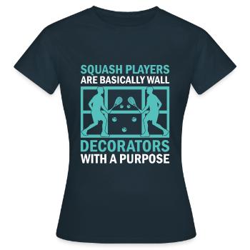 Joueur de squash Joueur de squash Joueur de tennis Raquetball Spor - T-shirt Femme - marine - Devant - AI Model Female 172 dark (172cm)