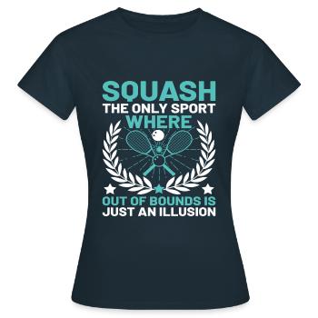 Squashspieler Squash-Tennisspieler Raquetball-Spor - Frauen T-Shirt - Navy - Vorne - AI Model Female 172 dark (172cm)