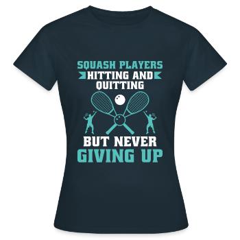 Joueur de squash Joueur de squash Joueur de tennis Raquetball Spor - T-shirt Femme - marine - Devant - AI Model Female 172 dark (172cm)