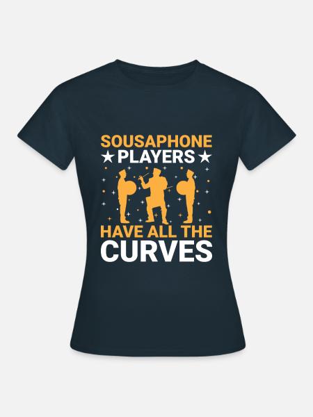 Blaskapelle Sprüche Lustige Marschinstrumente - Frauen T-Shirt - Navy