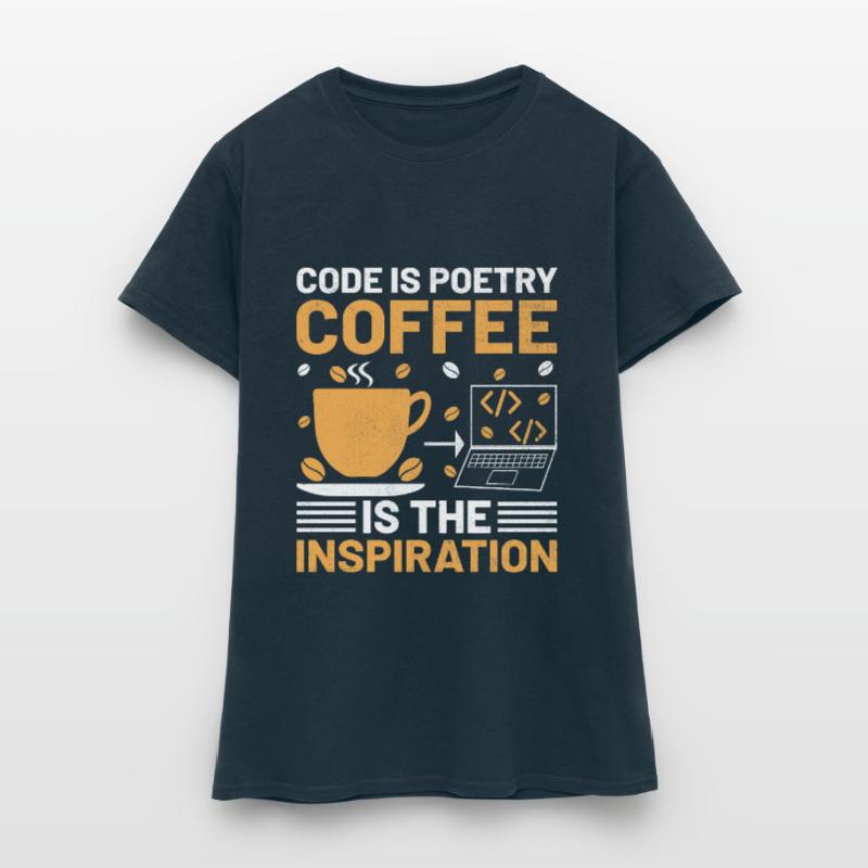 Café Codage Programmeur Codeur Développeur Nerd Coff T-shirt Femme