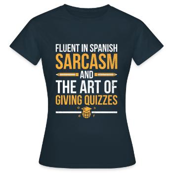 Foreign Language Teacher School Languages Teachers - Women's T-Shirt - navy - Front - AI Model Female 172 dark (172cm)