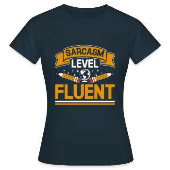 Professeur de langues étrangères École Professeurs de langues - T-shirt Femme - marine - Devant - AI Model Female 172 dark (172cm)