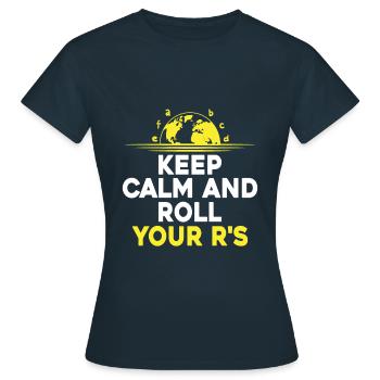 Professeur de langues étrangères École Professeurs de langues - T-shirt Femme - marine - Devant - AI Model Female 172 dark (172cm)