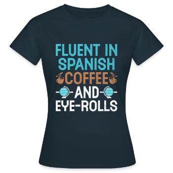 Professeur de langues étrangères École Professeurs de langues - T-shirt Femme - marine - Devant - AI Model Female 172 dark (172cm)