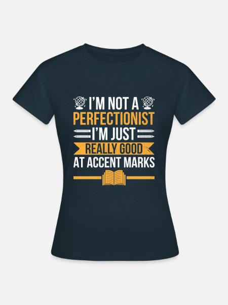 Fremdsprachenlehrer Schule Sprachlehrer - Frauen T-Shirt - Navy