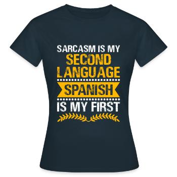Foreign Language Teacher School Languages Teachers - Women's T-Shirt - navy - Front - AI Model Female 172 dark (172cm)