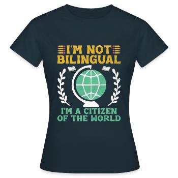 Foreign Language Teacher School Languages Teachers - Women's T-Shirt - navy - Front - AI Model Female 172 dark (172cm)