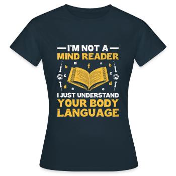 Professeur de langues étrangères École Professeurs de langues - T-shirt Femme - marine - Devant - AI Model Female 172 dark (172cm)