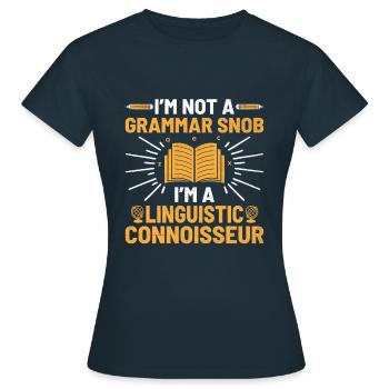 Professeur de langues étrangères École Professeurs de langues - T-shirt Femme - marine - Devant - AI Model Female 172 dark (172cm)