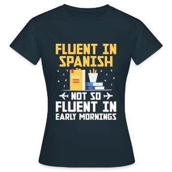 Professeur de langues étrangères École Professeurs de langues - T-shirt Femme - marine - Devant - AI Model Female 172 dark (172cm)