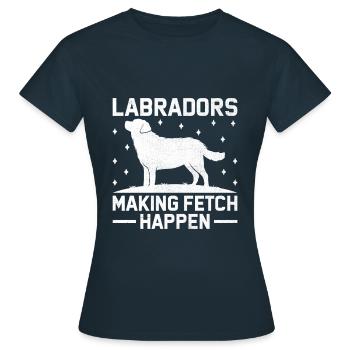 Labradore, Die Das Apportieren Möglich Machen Labrador Retriever L - Frauen T-Shirt - Navy - Vorne - AI Model Female 172 dark (172cm)