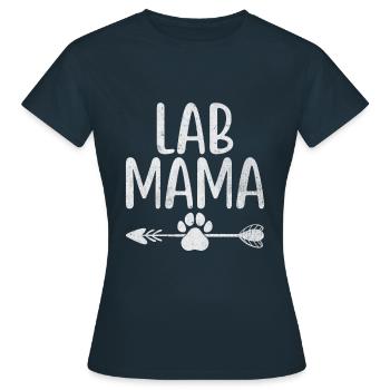 Lab Mama Labrador Retriever Labradore Hund Apportieren - Frauen T-Shirt - Navy - Vorne - AI Model Female 172 dark (172cm)