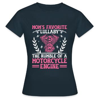 La berceuse préférée de maman : le grondement d’une moto - T-shirt Femme - marine - Devant - AI Model Female 172 dark (172cm)