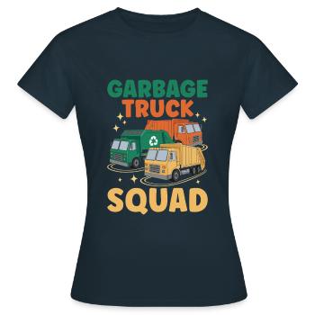 Müllwagen Squad Müllsammler Sammeln - Frauen T-Shirt - Navy - Vorne - AI Model Female 172 dark (172cm)