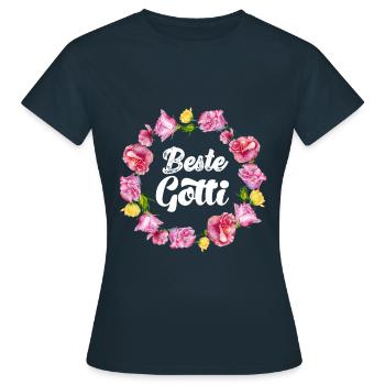 Beste Gotti beschte Gotti Schweiz Patentante Patin - Frauen T-Shirt - Navy - Vorne - AI Model Female 172 dark (172cm)