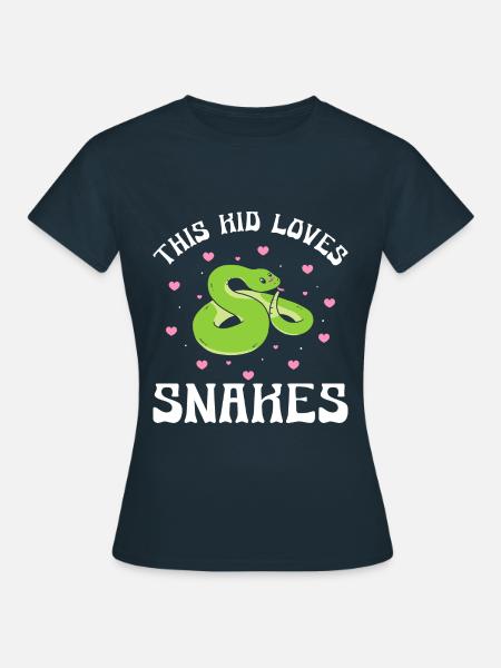 This Kid Loves Snakes - Frauen T-Shirt - Navy