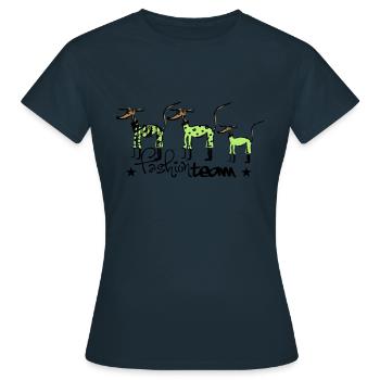 fashion team - Frauen T-Shirt - Navy - Vorne - AI Model Female 172 dark (172cm)