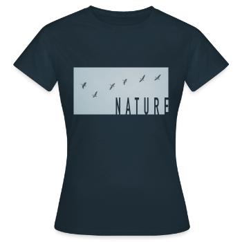 Série Nature - pour les amoureux de la nature - T-shirt Femme - marine - Devant - AI Model Female 172 dark (172cm)