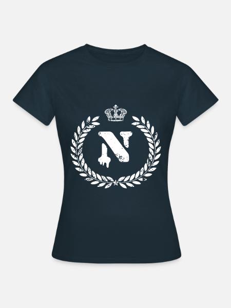 N Buchstabe Wappen - Frauen T-Shirt - Navy