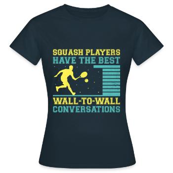 Squashspieler Squash-Tennisspieler Raquetball-Spor - Frauen T-Shirt - Navy - Vorne - AI Model Female 172 dark (172cm)