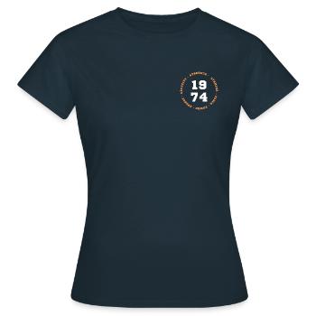 Kraft-Ausdauer-Kraft-Kraft-Energie-Kapazität - Frauen T-Shirt - Navy - Vorne - AI Model Female 172 dark (172cm)