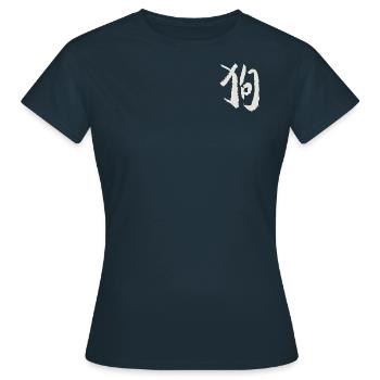Zodiac sign of the "dog" (Chinese) - Women's T-Shirt - navy - Front - AI Model Female 172 dark (172cm)