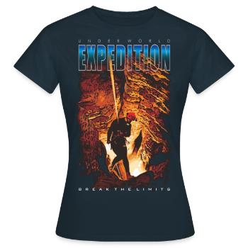 Expedition - Frauen T-Shirt - Navy - Vorne - AI Model Female 172 dark (172cm)