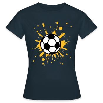 Football, Splash, Soccer, Splatter, - T-shirt Femme - marine - Devant - AI Model Female 172 dark (172cm)