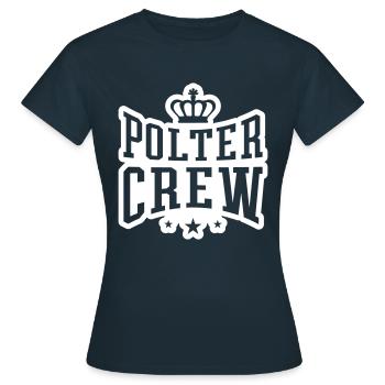Polter Crew Fiançailles Mariage - T-shirt Femme - marine - Devant - AI Model Female 172 dark (172cm)