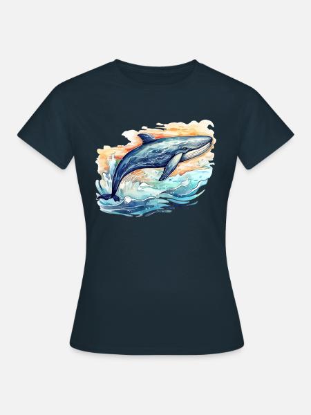 Wal - Frauen T-Shirt - Navy
