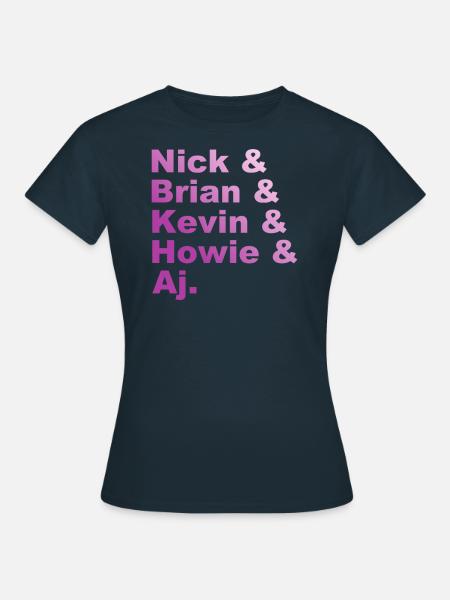 Backstreet - Trough My Heart - Nick, Brian, Aj - Frauen T-Shirt - Navy