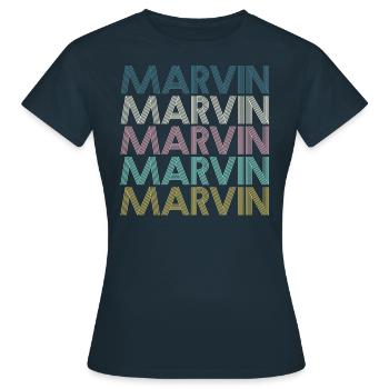 Marvin - Women's T-Shirt - navy - Front - AI Model Female 172 dark (172cm)