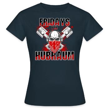Fridays For Hubraum - Frauen T-Shirt - Navy - Vorne - AI Model Female 172 dark (172cm)