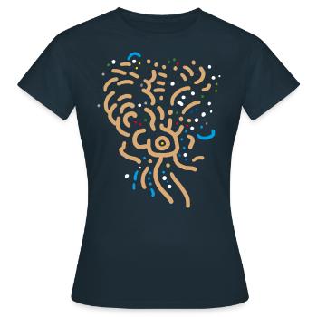 Ornament Tiefsee Design - Frauen T-Shirt - Navy - Vorne - AI Model Female 172 dark (172cm)